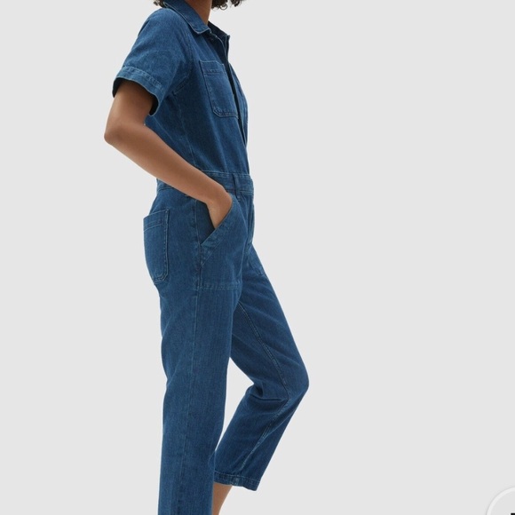 Everlane Everlane Super-Soft Summer Jean Coverall Jumpsuit Denim 10 - Picture 4 of 7